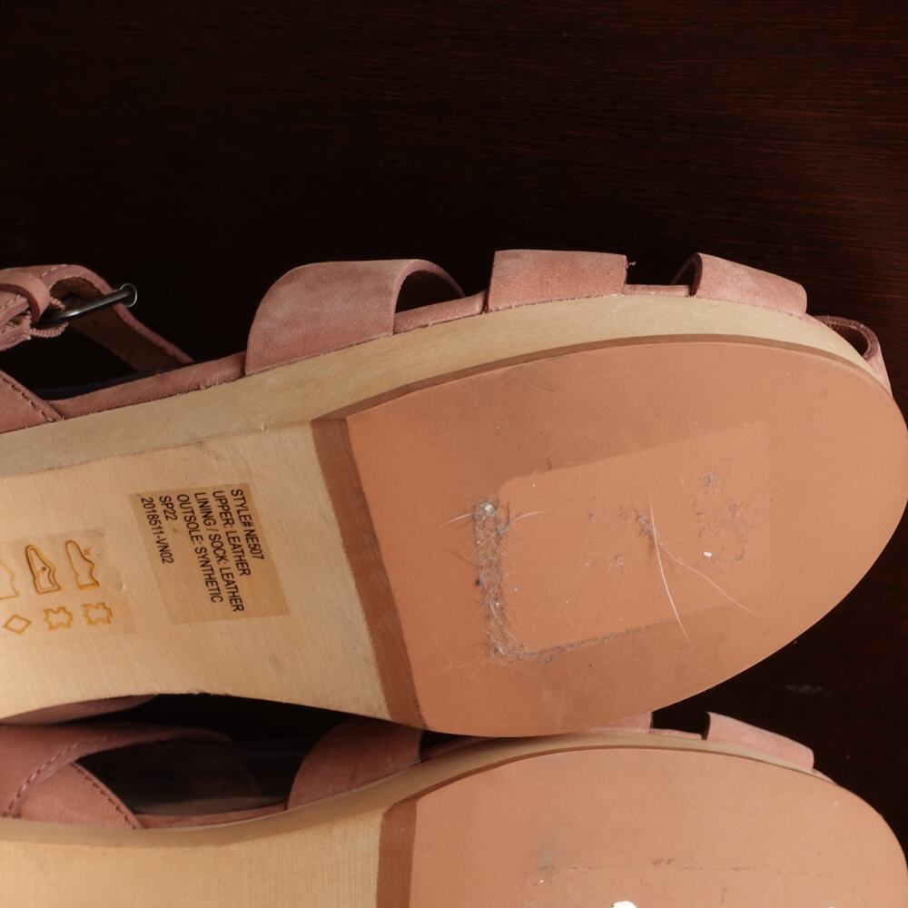 Madewell Sandals Womens Size 10 Blush Pink The Fisherman Clog Leather Boho Shoes - Picture 11 of 15